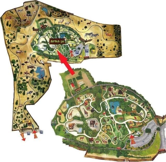 Tel Aviv dierentuin park plattegrond